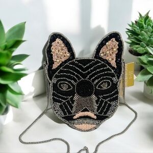 🖤🔹️From India To You 🔹️New Beaded French Bulldog Terrier Dog Crossbody Bag